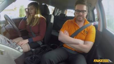 Ryan Ryder - 34F Boobs Bouncing in driving lesson - veryfreeporn.com
