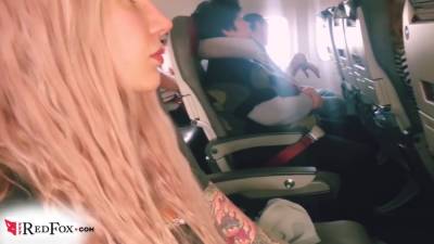 Blonde Masturbate Pussy In The Airplane - Hot Solo - hotmovs.com