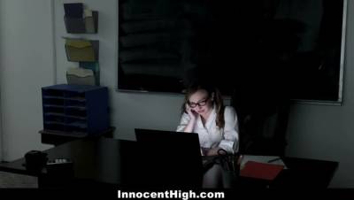 InnocentHigh - Adorable School Girl Fucks Her Professor - veryfreeporn.com
