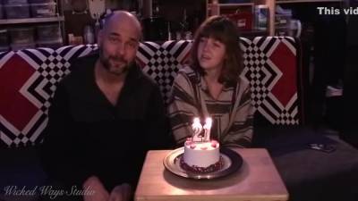 Lavender Gets Steak, Cake, And Spanks For Her Birthday - upornia.com - Usa