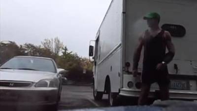 Guys Very Public Rainy Stroking in parking lot - nvdvid.com