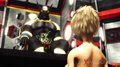Alien sex! A hot super blonde gets fucked by Anubis on the exoplanet - txxx.com