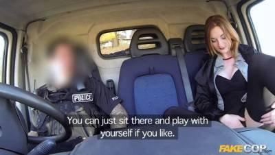 Zara Durose - Hot ginger gets fucked in cops van - porntry.com
