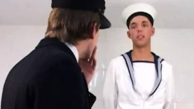 Skinny sailor rides dick after rimming - nvdvid.com