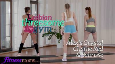 Charlie Red - Alexis Crystal Sabrisse and Charlie Red lez threesome in gym - sexu.com - Czech Republic