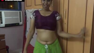 Lily - Mumbai Maid Jerk Off Instruction In Sari In Hindi - Horny Lily - upornia.com - India