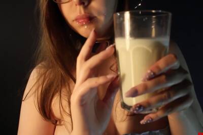 Libra Asmr Patreon - Drinking Milk - 29 October 2020 - hclips.com