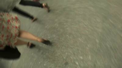 Gorgeous Mature Feet In Wedges Heels - voyeurhit.com