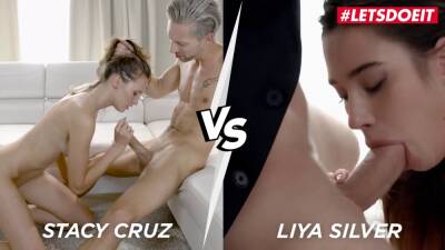 LIYA SILVER VS STACY CRUZ COMPILATION! BUSTY BABES RIDE A HUGE COCK! WHO DOES IS BETTER? - sexu.com