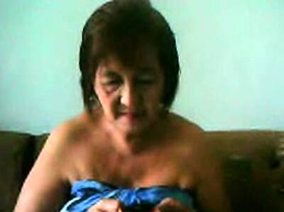 Lady - Fat Granny Asian lady on cam showing goods on cam - drtuber.com