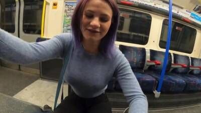 Risky Blowjob In London Train. Caught by Stranger Cum on Face 4K ELLA BOLT - veryfreeporn.com
