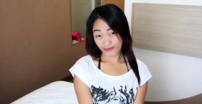 Fresh brunette barely legal floozy behaves like whore - nvdvid.com - Thailand