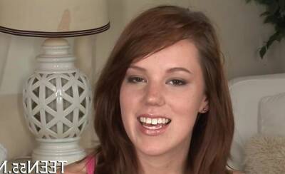 Freckles - Sexy teen babe with freckles fucked on a table doggy style - sunporno.com