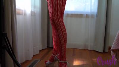 Xenia Crushova Red Bodysuit See Through Tits - hclips.com