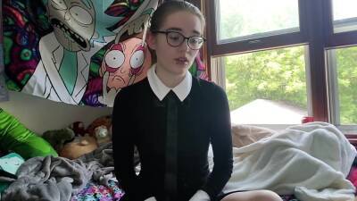 Roleplay: Religious School Girl Smokes And Shows You Her Strange Dildo - Izzy Hellbourne - upornia