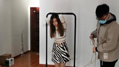 Chinese bondage - Cute girl tied and ticked - nvdvid.com - China