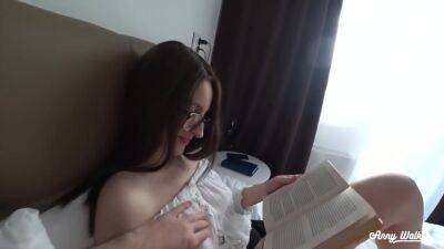 Anny Walker - Hot Stepsister Reading A Book And Playing - hclips.com