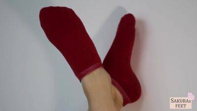 Sakurasfeet - She Knows How To Use Her Red Magic Socks - upornia.com - North Korea
