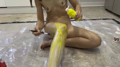 Nude Body Painting - Bursting With Colour I Paint My Whole Nude Body - hclips.com