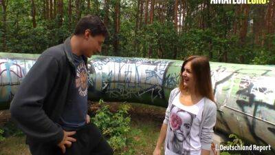 Lullu Gun - Skinny Teen Goes In The Woods Ready For Amazing Sex With Big Dick With Lullu Gun - upornia.com - Germany