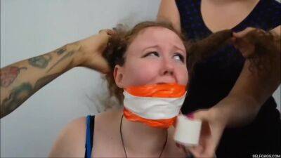 Thick Redheaded Bondage Slut Heavily Gagged By Three Lezdom Mistresses - upornia.com - Usa