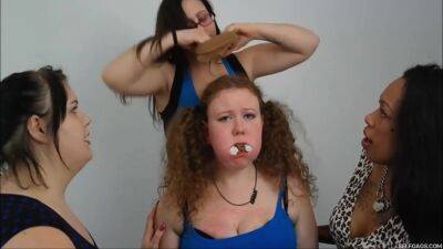 Thick Redheaded Bondage Slut Heavily Gagged By Three Lezdom Mistresses - upornia.com - Usa