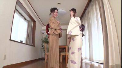 -001 Beautiful Sluts In Kimono Threesome And 2 Cum Shots - sunporno.com - Japan