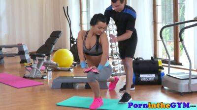 Gym babe doggystyle fucked by trainer - sexu.com