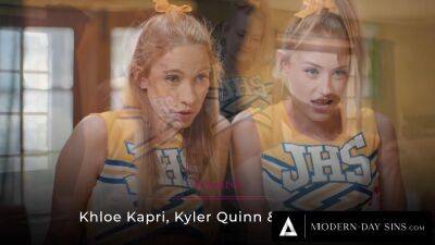 Khloe Kapri - Khloe - MODERN-DAY SINS - Teen Cheerleaders Kyler Quinn and Khloe Kapri CUM SWAP Their Coach's BIG LOAD! - sunporno.com