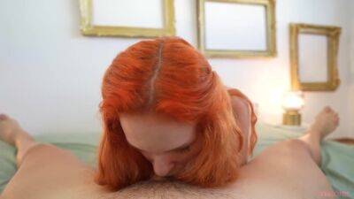 Hot Horny Redhead Slut With Wet Small Pussy Takes Big Dick Deep Inside - With Cum On The Belly - hclips.com