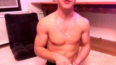 Incredible sexy twink with hard big muscles solo jerking fun - drtuber.com