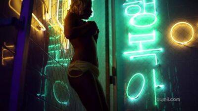Darina in Neon Soaked Striptease - sunporno.com