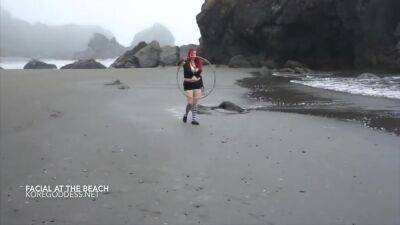 Big Tits Redhead Blows A Cock On The Beach And Receives A Facial - upornia.com