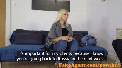 Russian babe takes huge facial in casting - sexu.com - Russia