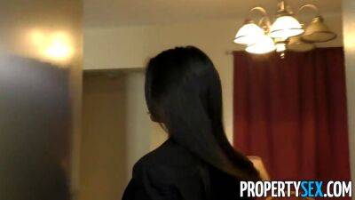 Squirting real estate agent cheers up her client with amazing sex - sexu.com