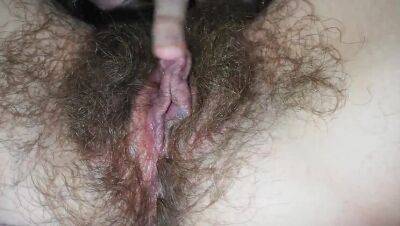 Dirty hairy pussy with big clit masturbates and cums dripping wet close up - xxxfiles.com