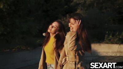 Two Girls One Lake With And - hclips.com