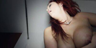 Enchanting redhead minx and perky nipples is riding a dildo - drtuber.com - Thailand