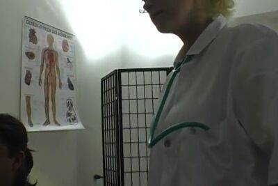 Busty German Nurse Gets Her Shaved Pussy Hammered - upornia.com - Germany