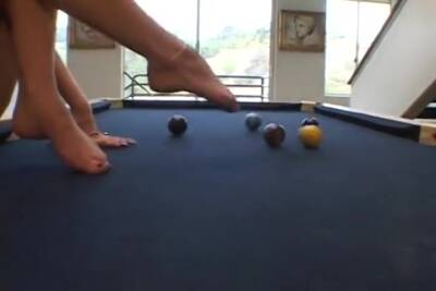 Horny Brunette Sucks A Hard Thick Cock On Pool Table - upornia.com - Usa