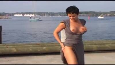 Short haired, Swedish brunette, Anna is having sex in a public place, with a random guy - sunporno.com - Sweden