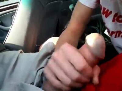 young twink sucks dick in car and swallows - drtuber.com