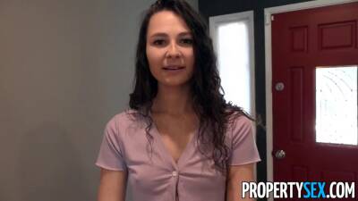 Propertysex lovely small dark haired screws and gets cum inside from her new roommate - sunporno.com