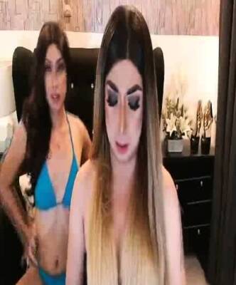 Two Hot Shemales Having A Masturbation On live - nvdvid.com
