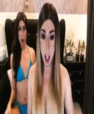 Two Hot Shemales Having A Masturbation On live - nvdvid.com