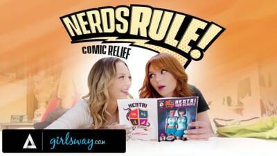 Lily - GIRLSWAY - College Geeks Lacy Lennon And Lily Larimar Are Turned On After Reading Hentai Comics - txxx.com