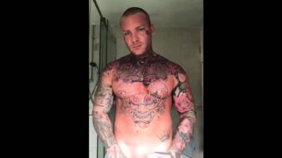 Tattoed guy and huge cock 3 - nvdvid.com