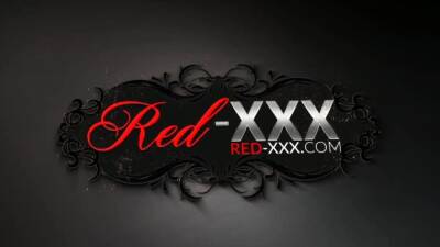 Red XXX - Redhead MILF Red XXX fucks herself with a huge dildo - nvdvid.com - Britain