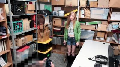 A small tits redhead teen blowjobs then fucked by officer - drtuber.com