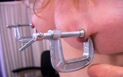 Ebon hottie gets clothespin treatment on her fine tits - drtuber.com
